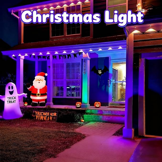 Permanent Outdoor Lights,Smart RGB Outdoor Lights with Remote APP Control,54ft with 36 LED(5v) IP67 Waterproof Outside Light for House for Holiday, Party, Daily(unconnectable)