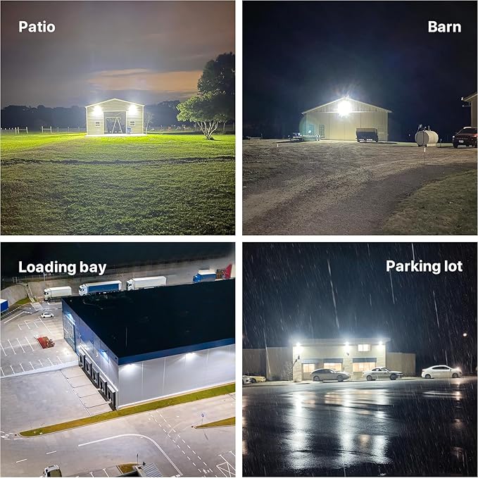 HYPERLITE Wall Pack Led Exterior Light: 100W 13,000LM ETL Listed Cut-Off LED Wall Pack Light - IP65 Waterproof Security Light Commercial and Industrial LED Wall Lights for Parking lot Home Yard