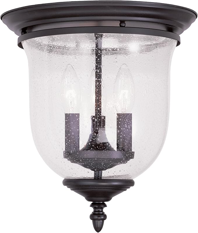 Livex Lighting 5024-07 Legacy 3-Light Ceiling Mount, Bronze