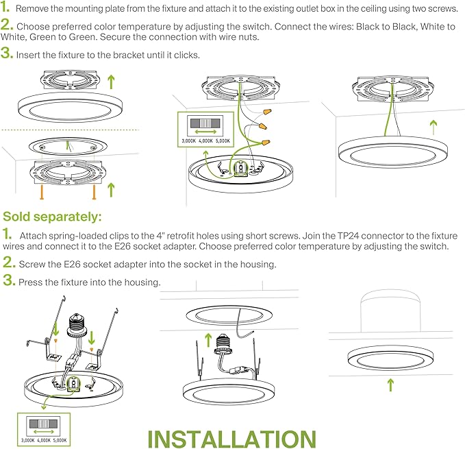 ASD LED 9" Round Flush Mount Light | 18W 1460LM 3000-5000K 120V | 3CCT, Dimmable, Ultra Slim, ETL Listed | Thin Surface Lamp, Bedroom Ceiling Lighting | Bronze, 6 Pack