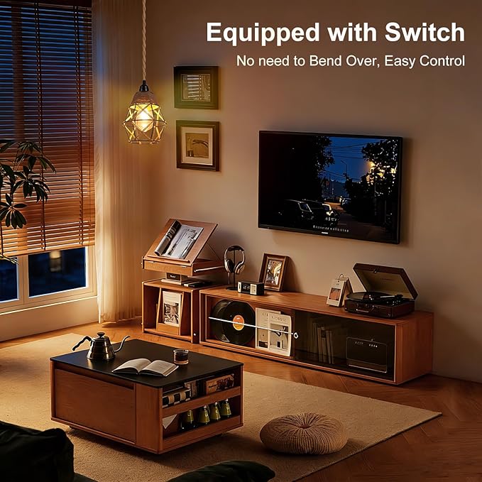 Industrial 15ft Pendant Lights - Hanging Light Kit with Switch Plug in Vintage Fabric Lamp with Twisted Hemp Rope Pendant Lights Socket E26 E27 for Pendant Lamp (Hemp Rope Brown, 7-Fishnet Shade)