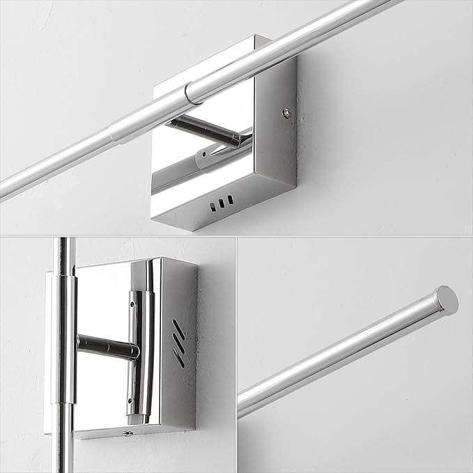 JONATHAN Y 28" Chrome Modern Dimmable Integrated LED Wall Sconce, Metal Vanity Light for Bathroom Mirror Bedroom Hallway, Sleek Hardwired Wall Lamp Fixture, 3000K JYL7022A