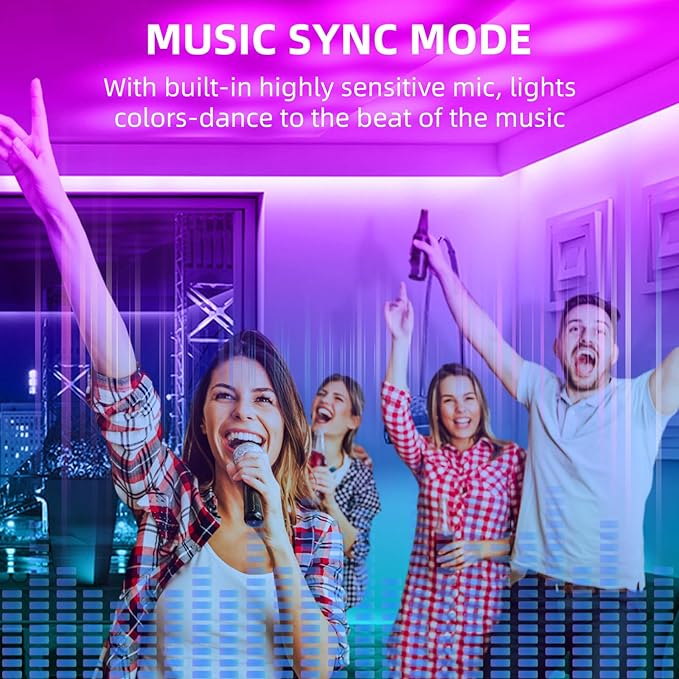 Smart Bluetooth LED Controller,RGB Music LED Strip Lights Controller,4-PIN IR Remote Control 40-Keys for 5-24V SMD 5050 3528 RGB LED Strips