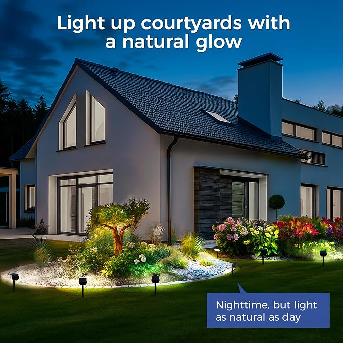 Solar Spot Lights Outdoor Waterproof IP65, 3 Modes Solar Lights Outdoor 35 LED Landscape Lighting, Spot Uplights for Flag Tree Garden Yard House Backyard, 4 Pack Neutral White(4000K)