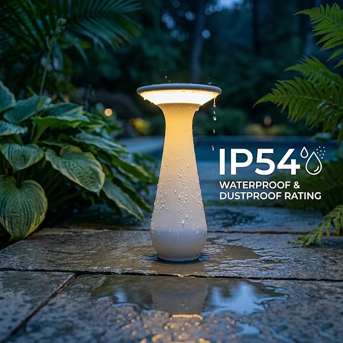 Flower Vase Lamp, Cordless Touch Control Bedside Lamp, Modern Floral Table Lamp for Bedroom Living Room,Gift for Mom, Wife, Grandma,Decorative Nightstand Lamp for Bedroom Decor