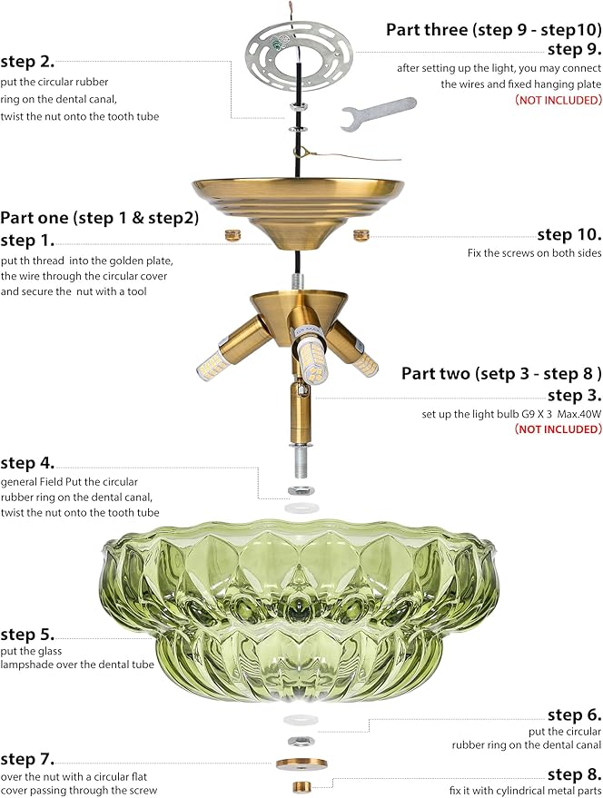 Semi Flush Mount Ceiling Light,11IN Vintage Gold Hallway Lights Fixture,3-Bulb Globe Green Glass Close to Ceiling Light for Bathroom, Hallway, Dining Room,Bulb Not Included