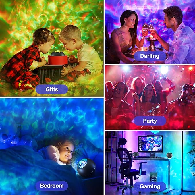 Galaxy Projector for Bedroom Gifts for Teen Boy Gifts, 20Colors Galaxy Light Projector, 15White Noise Led Lights HiFi Bluetooth Speaker,Remote&Timer Ceiling Projector Lights Trendy Stuff