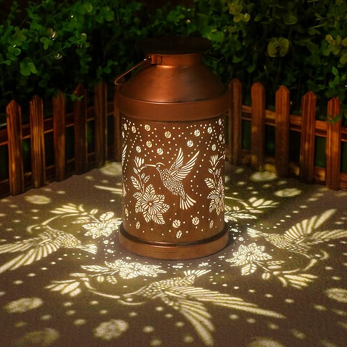 Eandisom Solar Lanterns Hummingbirds Gifts for Women Mom Grandma