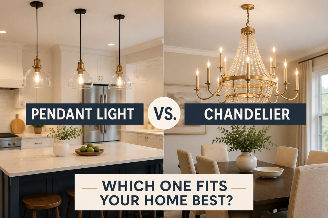 Pendant light vs chandelier comparison for home lighting