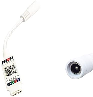 Mini RGB Bluetooth Controller DC 5V 12V 24V Music BT Smart APP Controller Light Strip Control for RGB LED Strip (Mini DC Bluetooth White)