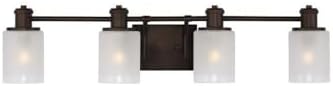 Generation Lighting 4-Light Norwood Traditional Bath Fixture Wall Lamp Bronze 4439804-710 | Bathroom Light Fixture for Home Decor | Wall Sconce Vanity Light Fixture and Bathroom Accessory