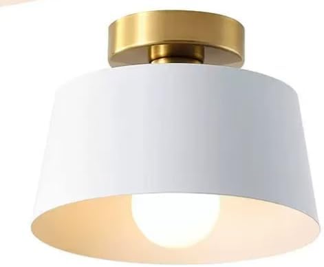 Minimalist Round Ceiling Lamp with Metal Frame, Clean Lines Design, Click for a Full View