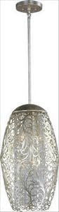 Maxim Arabesque-Six Light Pendant in Crystal style-13 Inches Wide by 22 inches high