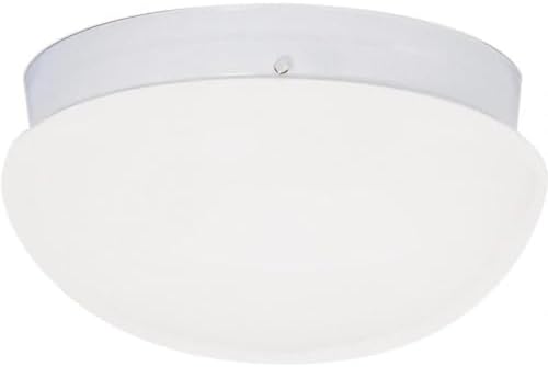 Nuvo SF77/987 Large White Mushroom with White Glass