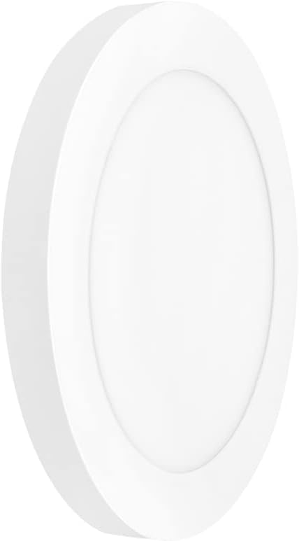 Maxxima 9 in. LED Flush Mount Ceiling Light Fixture - 1500 Lumens, 5 CCT 2700K-5000K, Round Color Selectable Panel Light, Dimmable, Recessed Can or J-Box Install, Suitable for Bathroom or Shower