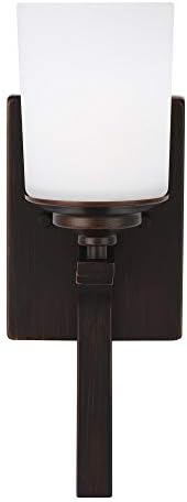 Generation Lighting 1-Light Kemal Traditional Bath Fixture Wall Lamp Bronze 4130701-710, Bathroom Light Fixture for Home Décor, Wall Sconce Vanity Light Fixture and Bathroom Accessory