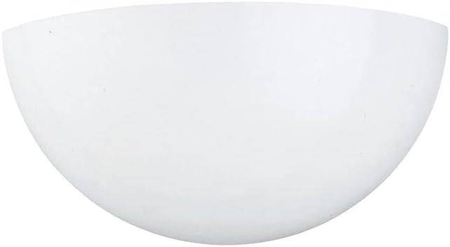 Sea Gull Lighting 4138-15 Piedmont One-Light Wall Sconce, White Finish with White Acrylic Diffuser