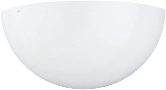 Sea Gull Lighting 4138-15 Piedmont One-Light Wall Sconce, White Finish with White Acrylic Diffuser