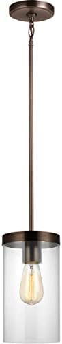 Sea Gull Lighting 6590301-778 Zire Pendant, 1-Light 60 Watts, Brushed Oil Rubbed Bronze