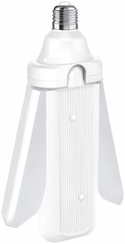 Feit Electric LED Garage Light, 3 Panel Adjustable Screw-in LED Shop Light Bulb, E26 Base, 4000 Lumens, Non-Dimmable, 5000k Daylight, Garage Ceiling Light, White, ADJ4000/5K/LED