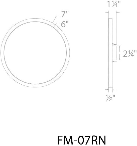 WAC Lighting, Round 7in LED Energy Star Flush Mount 3500K in Brushed Nickel