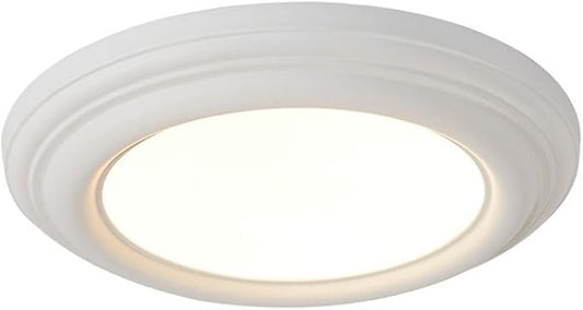 French Minimalist Ceiling Lamp with Resin Shade Flat Lighting Round Ceiling Lights for Bedrooms Suitable for Study and Master Bedroom