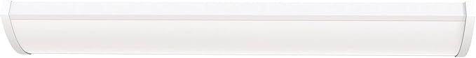 Lithonia Lighting 4 Foot LED Ceiling Light Fixture, 4 Ft LED Shop Light, Low Profile, Wide Housing Wraparound, Adjustable Lumens, Selectable White Color, Triac Dimming, 120V (FML4W 48 ALO6 8SWW2 TD)
