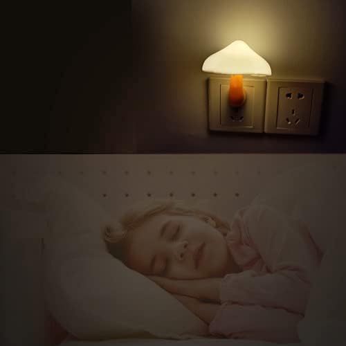 AUSAYE 5 Pack LED Mushroom Night Light Plug into Wall Lamp with Dusk to Dawn Sensor Cute Night Lights for Adults Kids NightLight Bedroom,Bathroom,Hallway,Stairs,Kitchen Warm White
