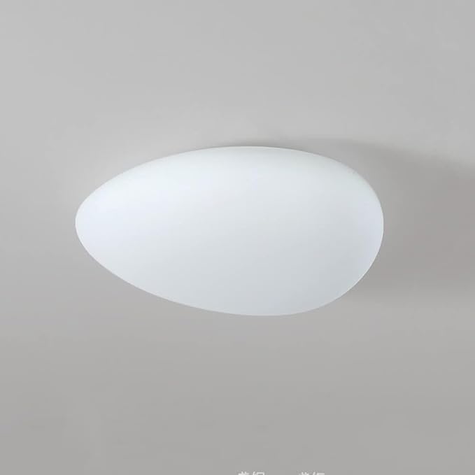 KISAD Modern Minimalist Pebble Shape Flush Mount Ceiling Light Nordic Style Soft Dimmable Ceiling Lamp Indoor Home Decor Fixture for Bedroom Living Room Kitchen(42.5cm)