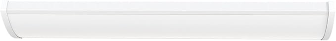 Lithonia Lighting 4 Foot LED Light Fixture, Low-Profile LED Wraparound Ceiling Light, Flush Mount, 4000/5000/6000 Adjustable Lumens, 4000K Cool White Light, MVOLT, 10 Inches Wide, White