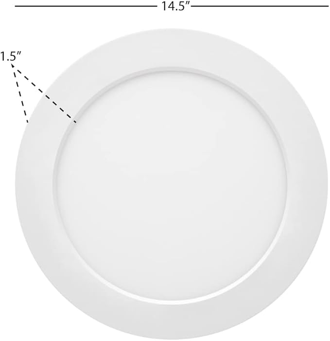 Maxxima 15 in. LED Flush Mount Ceiling Light Fixture, 2100 Lumens, 5 CCT 2700K-5000K, Round Color Selectable Panel Light, Dimmable