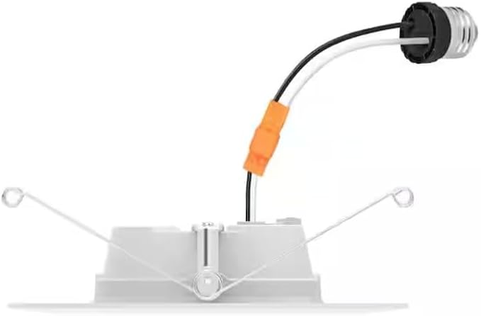 Commercial Electric 5/6 in. Matte White Integrated LED Recessed Trim 5-Ways Color Changing with Switch