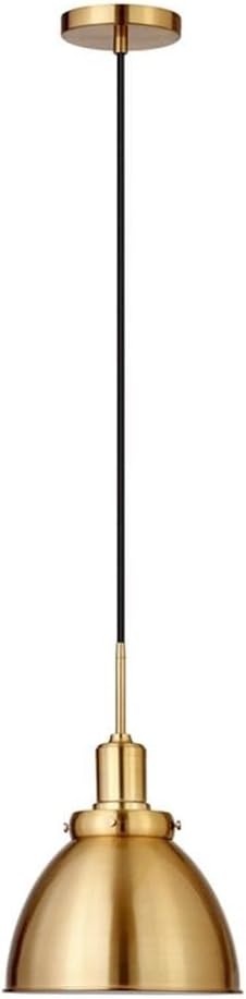 Madison 12" Wide Pendant with Metal Shade in Brass/Brass