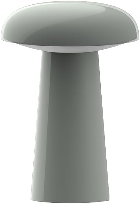 LUMENA Space M1 Portable Table Lamp | Rechargeable LED Bedside Lamp with Detachable Shade, 3 Brightness Levels, 3 Light Modes, 5000mAh Battery, Wireless Mood Light for Room Decor (Light Green)