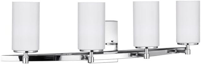 Generation Lighting 4-Light Alturas Contemporary Bath Fixture Wall Lamp Brushed Nickel 4424604EN3-962 | Bathroom Light Fixture for Home Decor | Wall Sconce Vanity Light Fixture and Bathroom Accessory
