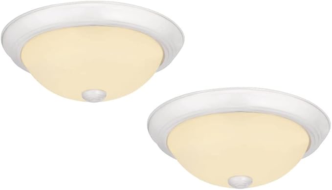 Design House 11 Inch Hays Integrated LED Ceiling Light 2-Pack with Frosted Glass, White – Design House, 579177