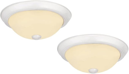 Design House 11 Inch Hays Integrated LED Ceiling Light 2-Pack with Frosted Glass, White – Design House, 579177