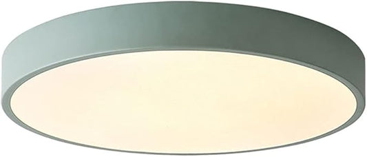 Ceiling Light Minimalist Round LED Flush Mount Ceiling Light Color Macaron Ultra-Thin 1.9 Inch Flat Lamp Three-Tone Light Panel Modern Ceiling Lighting for The Bedroom Corridor Kitchen