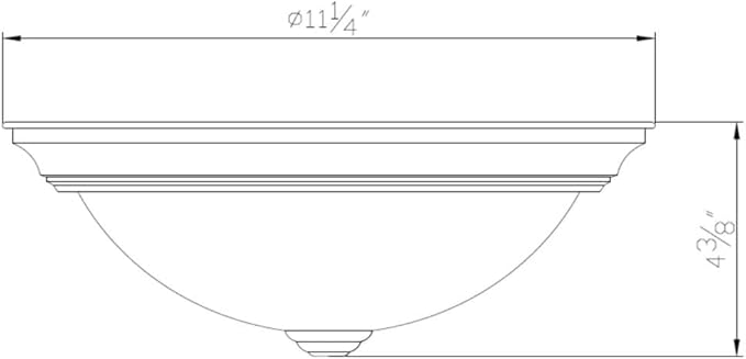 Design House 11 Inch Hays Integrated LED Ceiling Light 2-Pack with Frosted Glass, White – Design House, 579177