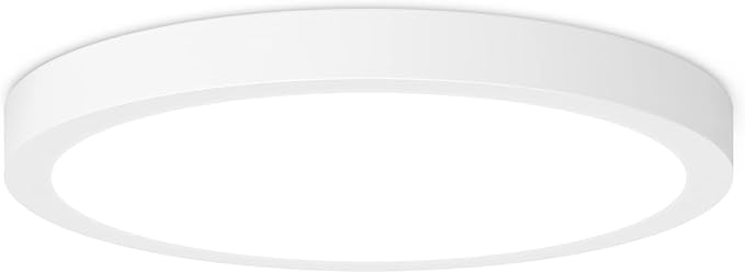 LED Flush Mount Ceiling Light, 7 Inch Dimmable LED Ceiling Light Fixture 15W 100W Equivalent, 1200LM 5000K Daylight White Ultra Thin Flat Led Lights for Kitchen, Bedroom, Hard-wired Closet Light
