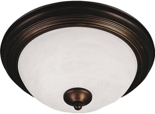 Maxim Lighting Essentials 3-Light Flush Mount | Rubbed Bronze Finish | Transitional Flush Mount | Ideal for Bedrooms, Hallways & Entryways | Dimmable | 5842MROI