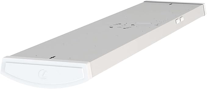 Lithonia Lighting 4 Foot LED Light Fixture, Low-Profile LED Wraparound Ceiling Light, Flush Mount, 4000/5000/6000 Adjustable Lumens, 4000K Cool White Light, MVOLT, 10 Inches Wide, White