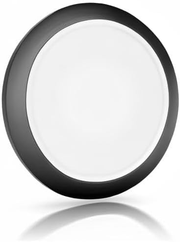 ECOELER 8 inch Black Flush Mount Ceiling Light Fixture, Round Aluminum Trim LED Disk Light, 30W 3000K Warm White, Dimmable 2000LM Ultra-Thin LED Disc Light with ETL & FCC Listed