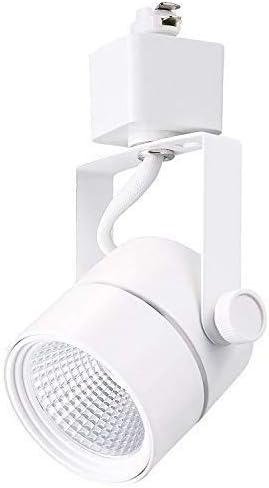 CLOUDY BAY 8W 3000K Warm White Dimmable LED Track Light Head,CRI90+ True Color Rendering Adjustable Tilt Angle Track Lighting Fixture,40° Angle for Accent Retail,White Finish,Halo Type- Pack of 6