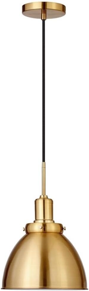 Madison 12" Wide Pendant with Metal Shade in Brass/Brass