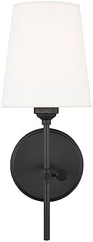 Generation Lighting 4187201-112 1-Light Baker Bath Fixture Wall Lamp Midnight Black 4187201-112 | Bathroom Light Fixture for Home Decor | Wall Sconce Vanity Light Fixture and Bathroom Accessory