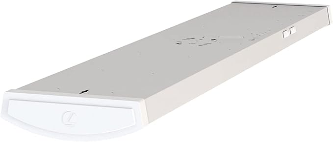 Lithonia Lighting 4 Foot LED Ceiling Light Fixture, 4 Ft LED Shop Light, Low Profile, Wide Housing Wraparound, Adjustable Lumens, Selectable White Color, Triac Dimming, 120V (FML4W 48 ALO6 8SWW2 TD)