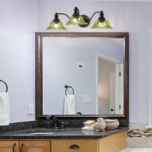 XIEDUN Green 3 Light Vanity Light Bathroom Light Modern Bathroom Light Fixtures