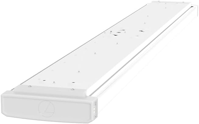 Lithonia Lighting TruWrap 4 Foot LED Ceiling Light Fixture, Low-Profile Wraparound LED Shop Light, Adjustable Lumens, Selectable Warm White/Cool White/Daylight Color, Flat Diffuser, Narrow Width