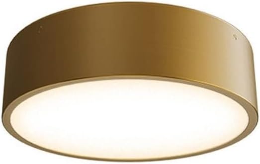 KISAD Modern Minimalist Ultra-Thin Copper Flush Mount Ceiling Light Nordic Round 3-Color Dimmable Ceiling Lamp Indoor Home Decor Fixture for Hallway Entryway Bedroom